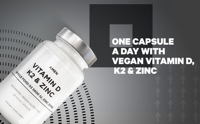  K2 & Zinc - 60 Veggie Capsules - Alternate View 1