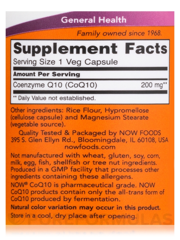 CoQ10 200 mg - 60 Veg Capsules - Alternate View 3