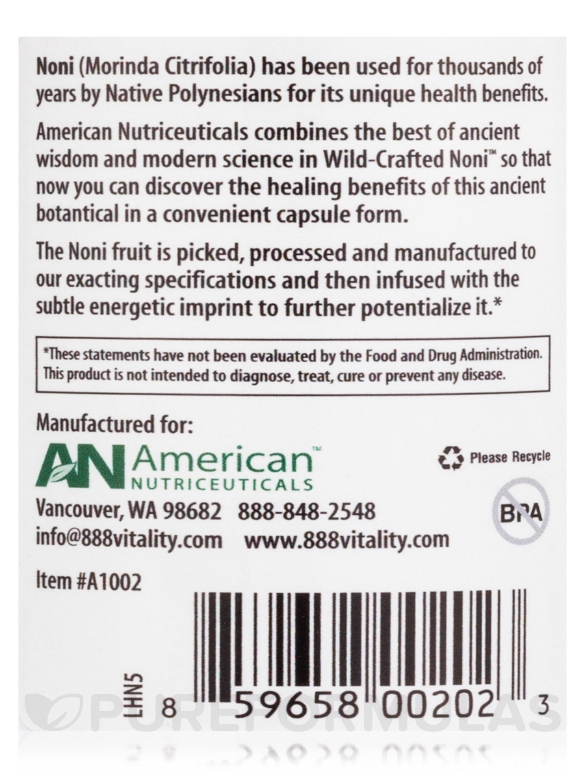 Noni - 60 Vegetarian Capsules - Alternate View 4