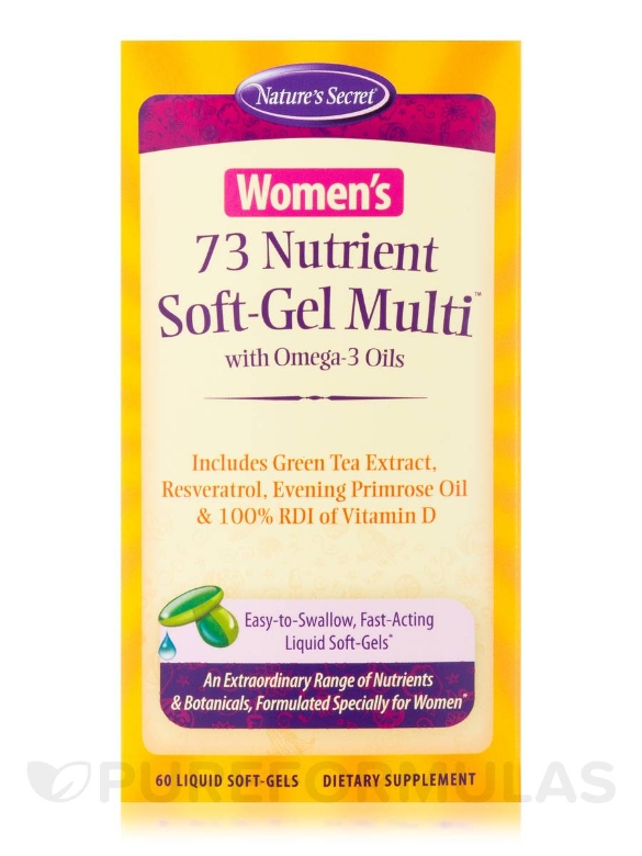 Women's 73 Nutrient Soft-Gel Multi™ with Omega-3 Oils - 60 Liquid Soft-Gels - Alternate View 1