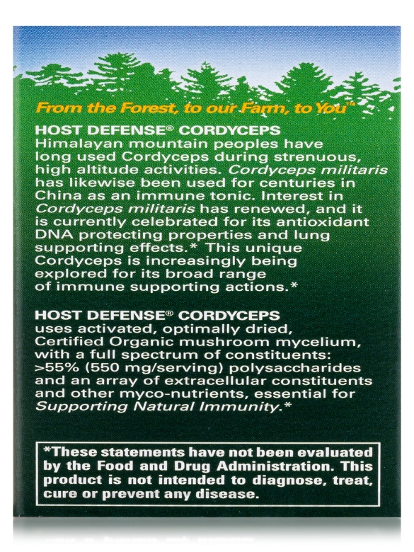 Organic Cordyceps - 30 Vegetarian Capsules - Alternate View 8