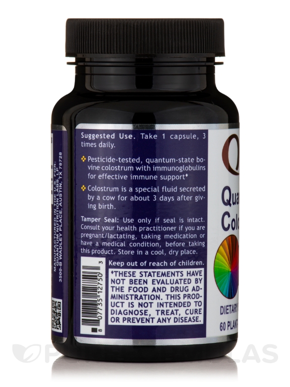 Quantum Colostrum with Immunoglobulins - 60 Plant-Source Capsules - Alternate View 4