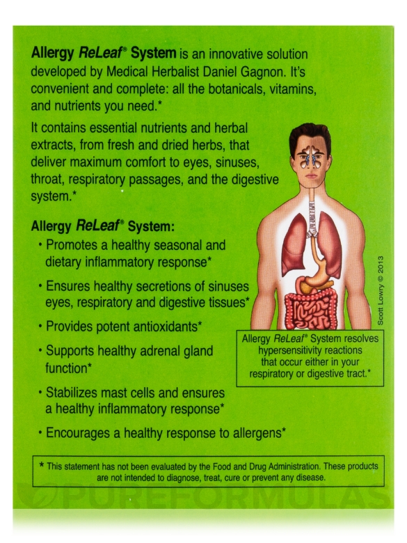 Allergy ReLeaf® System - 2 Bottles - 60 ct bottles (Allertonic® & Quercetin AllerReLeaf®) - Alternate View 8