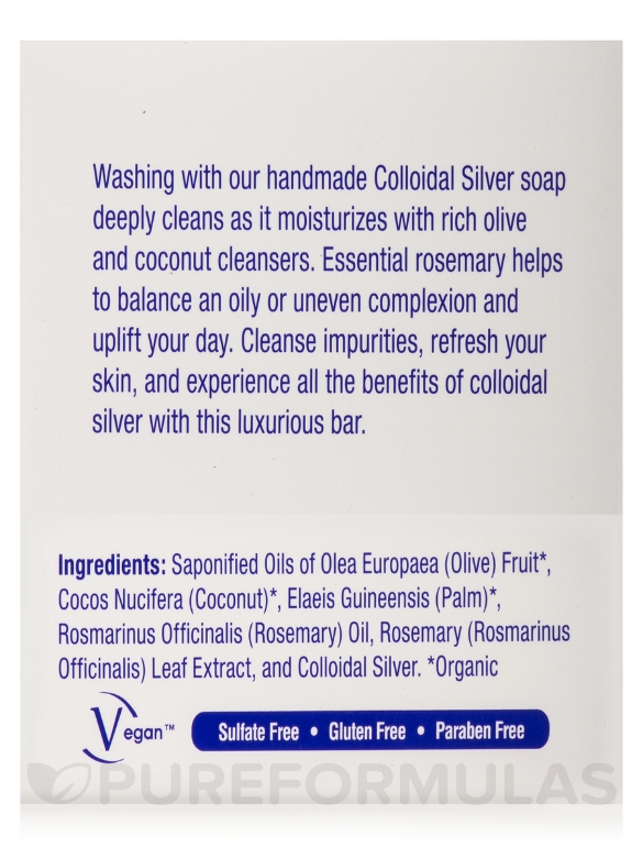 Colloidal Silver Soap Bar - 3.5 oz (100 Grams) - Alternate View 8