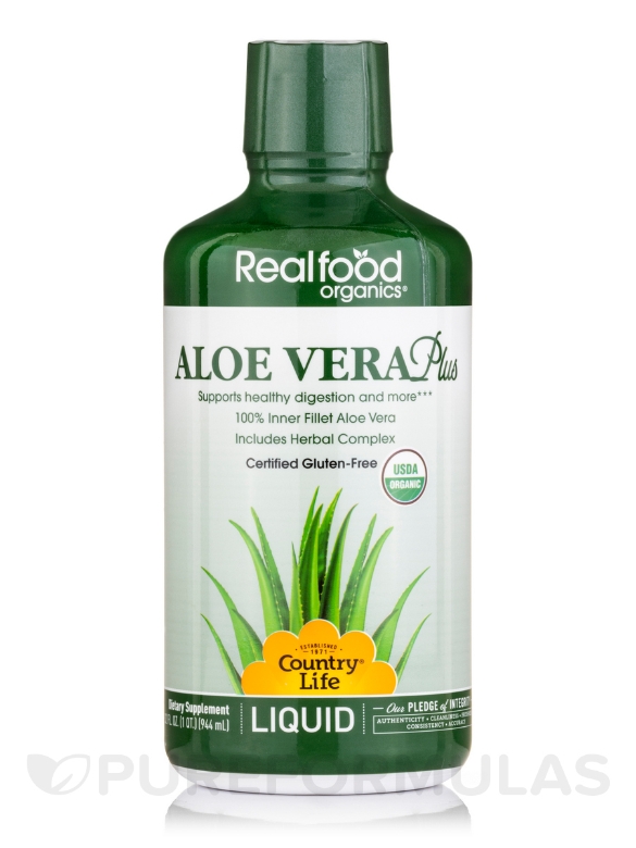 Realfood Organics® Aloe Vera Plus - 32 fl. oz (1 Qt / 944 ml)