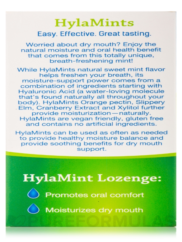 HylaMints for Dry Mouth (Hyaluronic Acid for Dry Mouth)