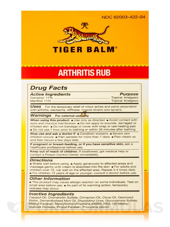 Arthritis Rub - 4 fl. oz (113 ml) - Alternate View 8