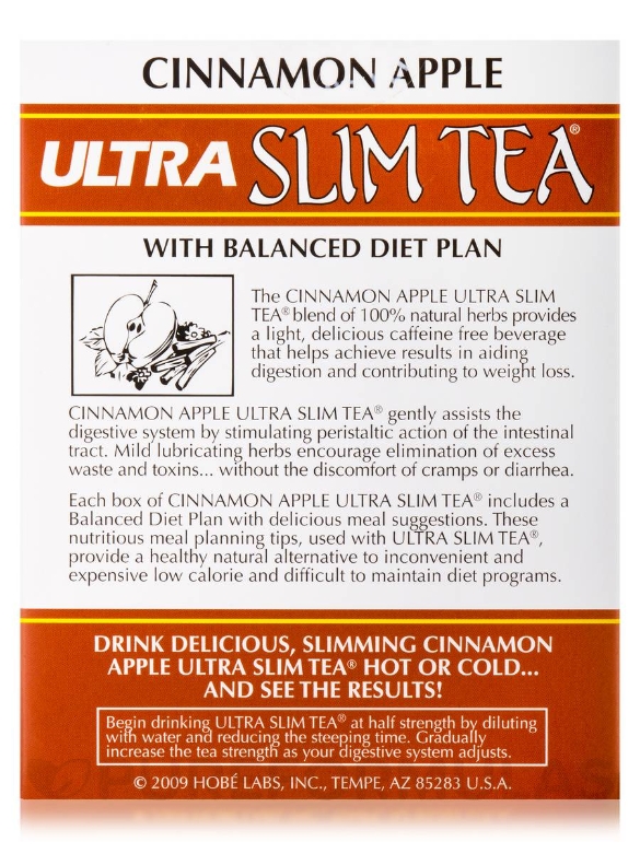 Ultra Slim Tea® Cinnamon Apple - 24 Tea Bags (1.69 oz / 48 Grams) - Alternate View 3