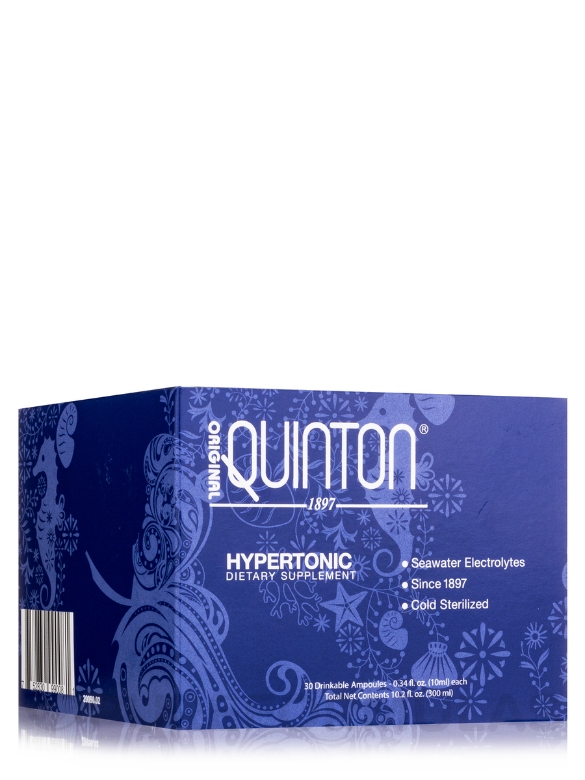 Original Quinton® Hypertonic Drinkable Ampoules - Box of 30 Ampoules (10.2 fl. oz / 300 ml)