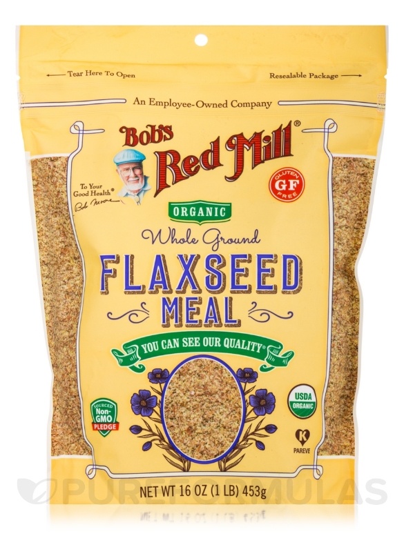 Organic Brown Flaxseed Meal - 16 oz (453 Grams)