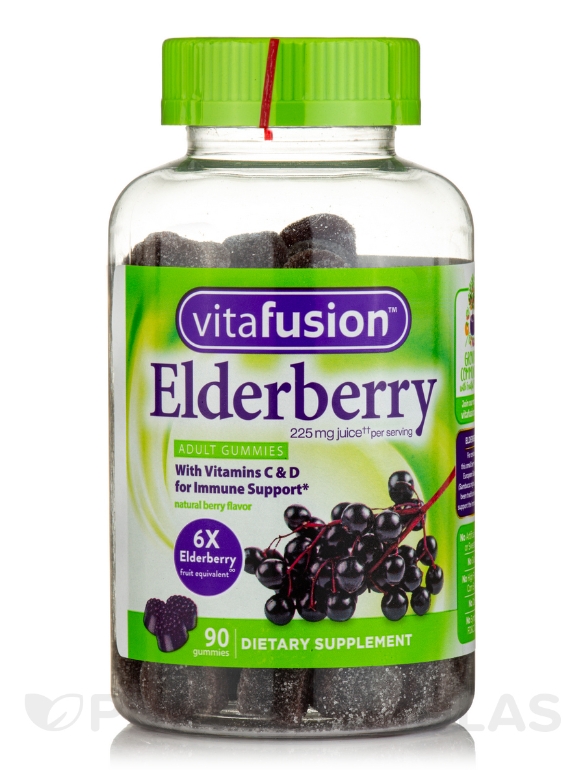 Elderberry Adult Gummies, Natural Berry Flavor