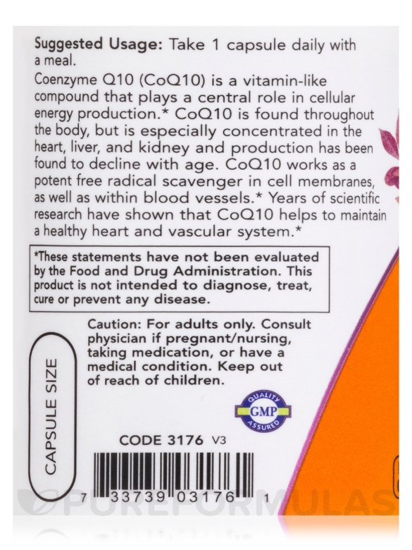 CoQ10 200 mg - 60 Veg Capsules - Alternate View 4