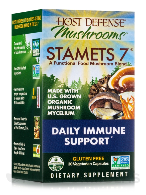 Organic Stamets 7® - 30 Vegetarian Capsules