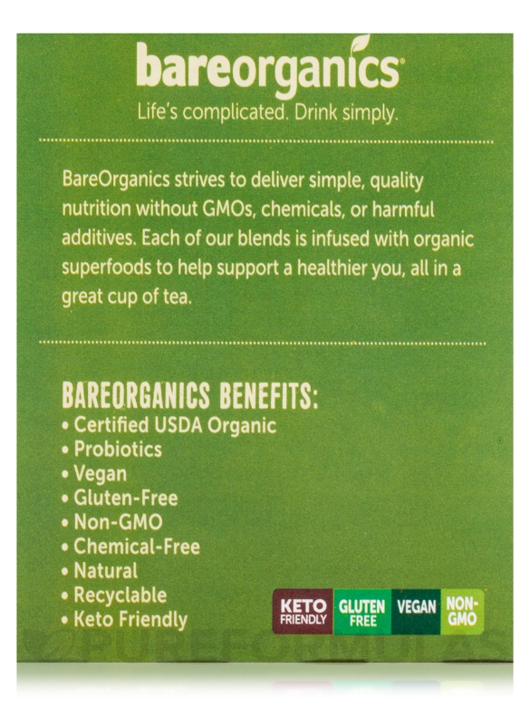 Organic Energizing Tea with Superfoods - 12 Single-serve Cups (2.12 oz / 60 Grams) - Alternate View 9