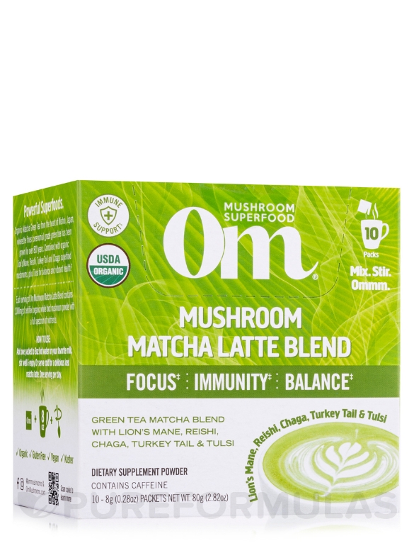 Organic Mushroom Matcha Latte Blend - 10 Packets