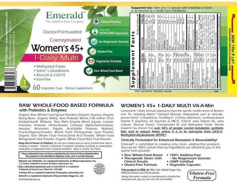 Women's 45+ 1-Daily Multi - 60 Vegetable Capsules - Alternate View 3