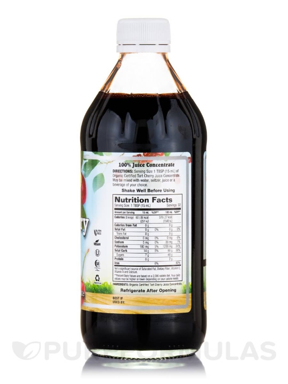 Organic Tart Cherry Ultra 5x 100% Juice Concentrate - 16 fl. oz (473 ml) - Alternate View 1