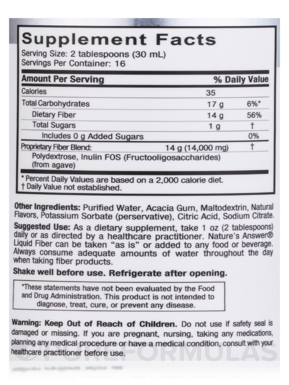 Liquid Fiber - 16 fl. oz (480 ml) - Alternate View 3