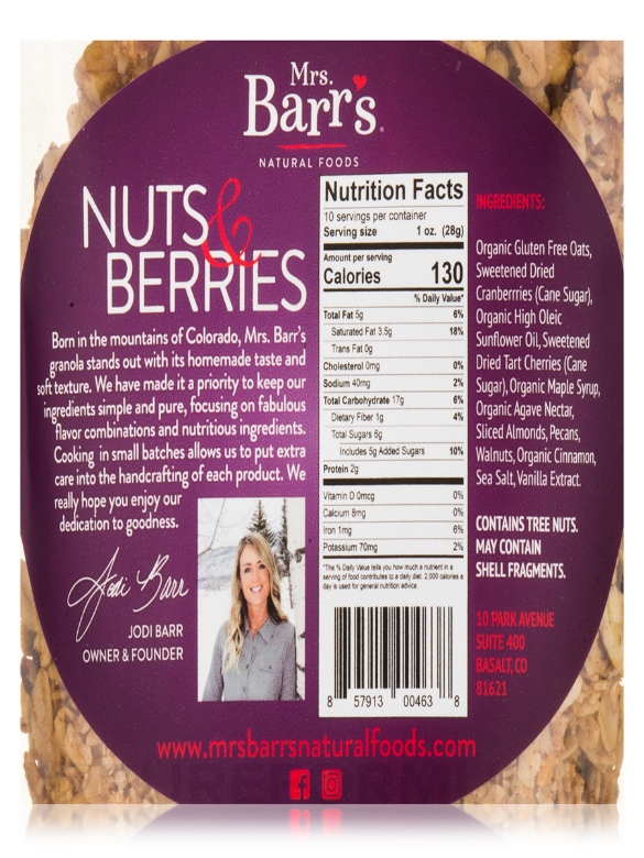 Nuts & Berries Granola - 10 oz (283 Grams) - Alternate View 2