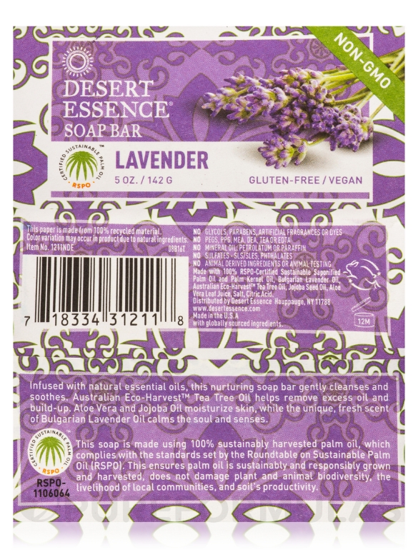 Lavender Soap Bar - 5 oz (142 Grams) - Alternate View 5