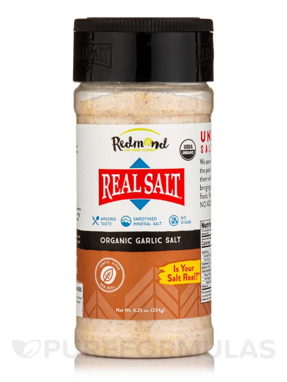 Real Salt- Organic Garlic Salt - 8.25 oz (234 Grams)