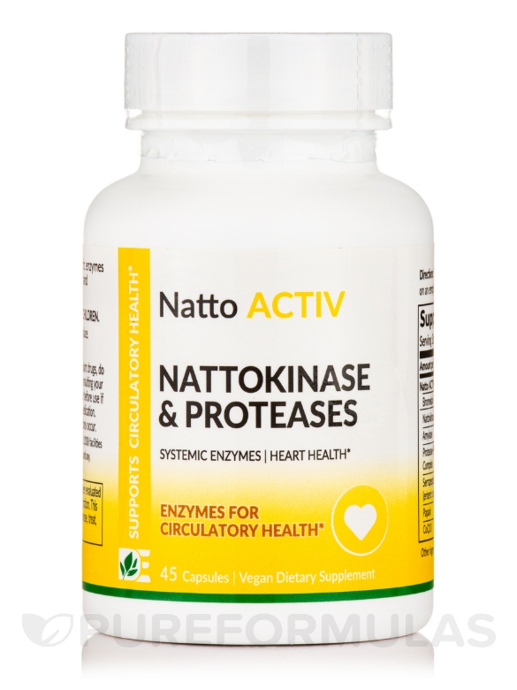 Natto Activ - Nattokinase & Proteases - 45 Capsules