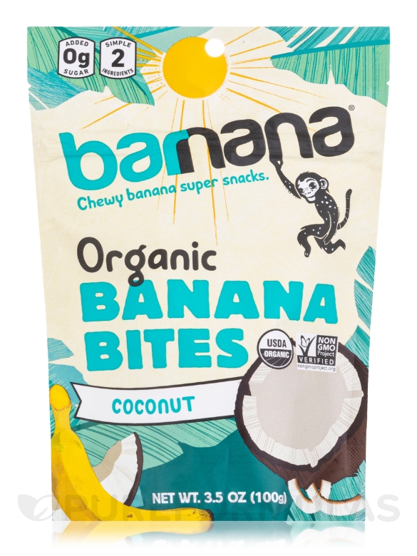 Organic Coconut Chewy Banana Bites - 3.5 oz (100 Grams)